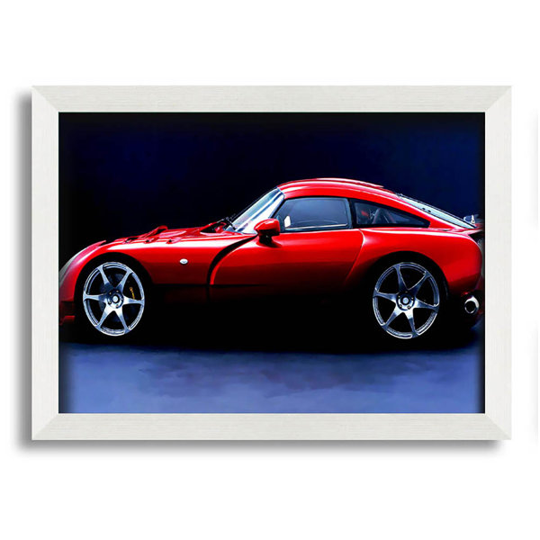 Latitude Run Tontitown TVR Red Side Profile Single Picture Frame Art